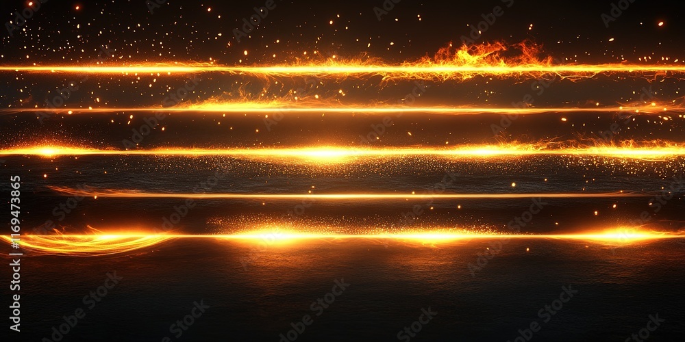 Poster bright glowing lines of light create a stunning abstract background in a dark setting ideal for desi