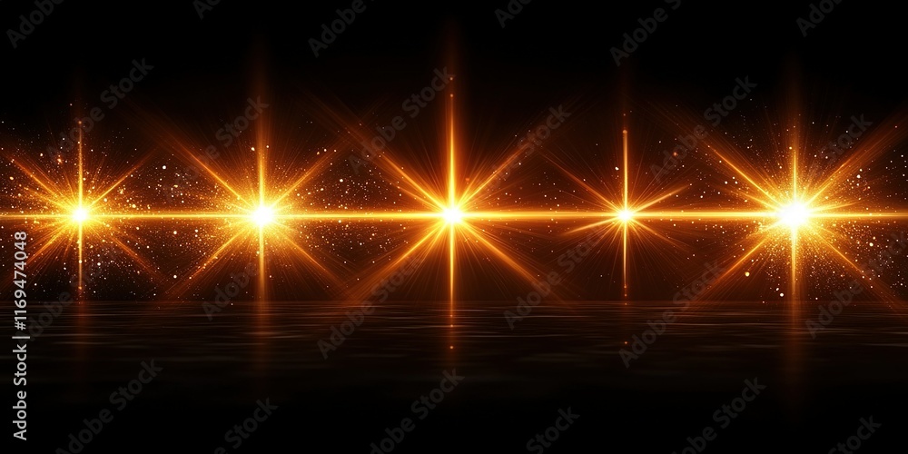 Aufkleber vibrant stars create an enchanting display against a dark backdrop in a digital composition