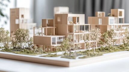 Modern Architectural Model with Natural Lighting Features