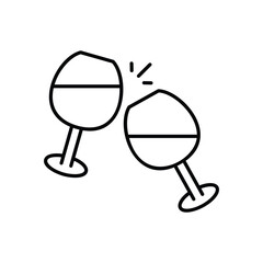 Champagne Glasses vector icon