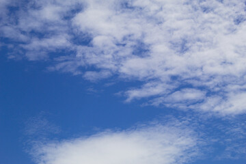 Blue sky with white clouds and a beautiful day