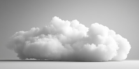 A Single White Cloud Against A Gray Sky