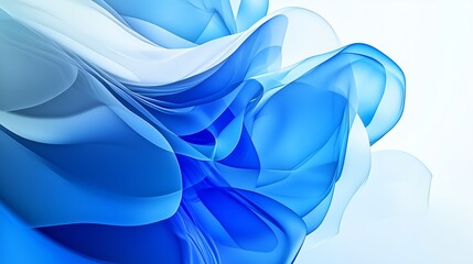 Obraz premium A high-definition abstract blue and white background with layered, translucent shapes and vibrant, contrasting colors.