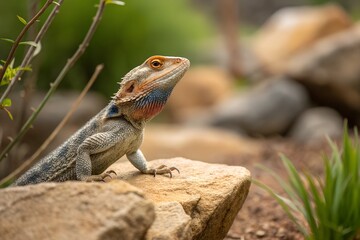 Fototapeta premium lizard on a rock