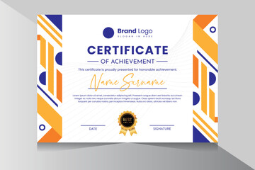 Abstract graduation certificate border template design
