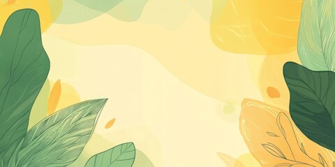 Fototapeta premium Abstract Yellow and Green Leaf Design Background