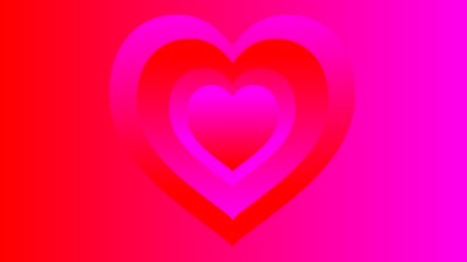 Abstract background with gradients pink red valentine heart 