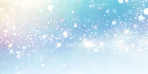Abstract Light Blue Background With Sparkling Stars
