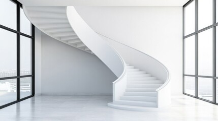 Obraz premium Modern Artistic Staircase with Geometric Shapes