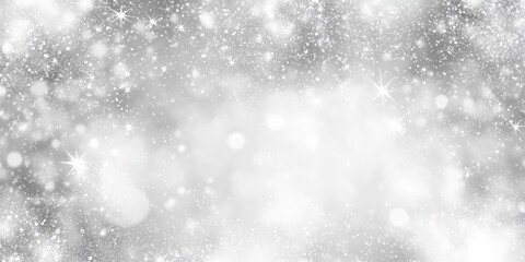 Fototapeta premium Silver Sparkle Background With Shimmering Lights