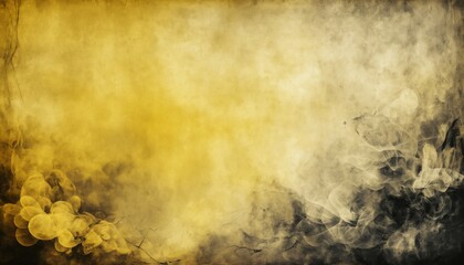 Abstract yellow-tinted grunge with smoky overlays