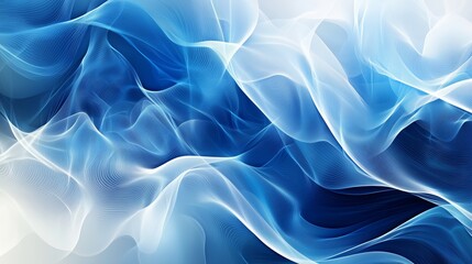 Obraz premium An abstract background featuring dynamic blue and white waves and textures, with a high contrast and a modern, sleek design.