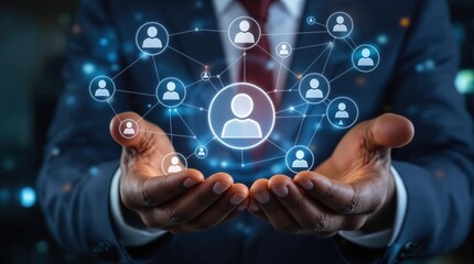 Network connection people icons