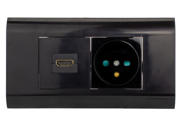 Obraz premium HDMI and Power Socket Panel Isolated