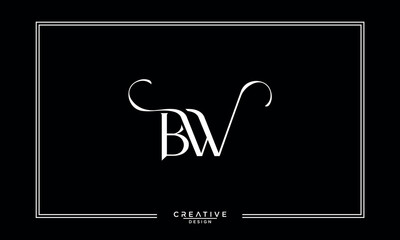 BW, WB, B, W, Abstract Letters Logo Monogram