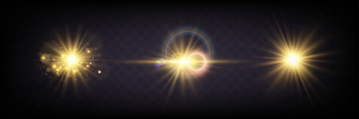 Abstract glowing starburst light with golden rays on dark purple background, creating a soft, radiant, and dynamic effect. Perfect for designs, backdrops, or visual themes.
