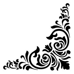 A decorative element for decorating an interior or exterior. Decorative stencil for applying paint and decorative coatings. Interior and exterior design, fabric and furniture decoration. 
