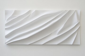 Obraz premium Abstract White Draped Panel Wall Art