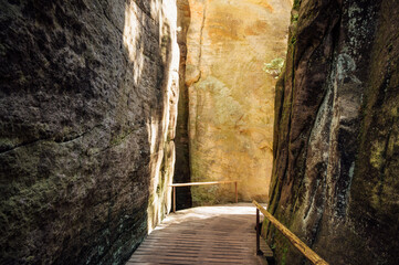 National Park of Adrspach,Teplice rocks. Rock Town. Czech Republic
