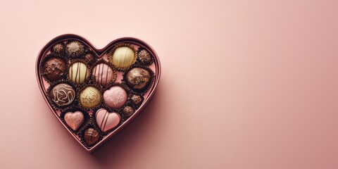 Delightful heart-shaped box filled with assorted chocolates perfect for a romantic occasion or a special treat for someone you love
