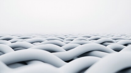Fototapeta premium Abstract 3D White Wavy Background
