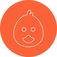 Duck Face icon single vector illustration