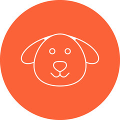 Dog Face icon single vector illustration