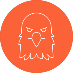 Eagle Face icon single vector illustration