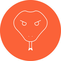 Snake Face icon single vector illustration