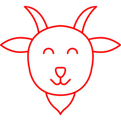 Lamb Face icon single vector illustration