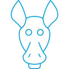 Donkey Face icon single vector illustration