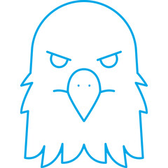 Obraz premium Eagle Face icon single vector illustration