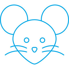 Mouse Face icon single vector illustration