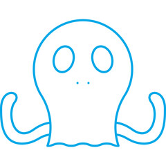 Octopus Face icon single vector illustration