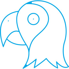 Parrot Face icon single vector illustration