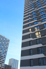 Obraz premium modern office building with sky, modern new buildings, apartment buildings and offices in the city, skyscrapers