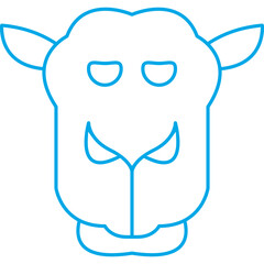 Camel Face icon single vector illustration