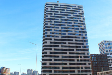 Obraz premium modern new buildings, apartment buildings and offices in the city, skyscrapers