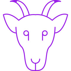 Goat Face icon single vector illustration