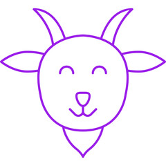 Lamb Face icon single vector illustration