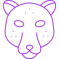 Leopard Face icon single vector illustration