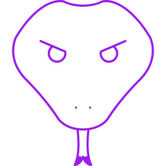 Snake Face icon single vector illustration