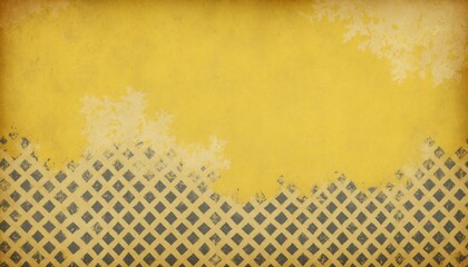 Vintage yellow background with grunge-style patterns