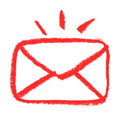 Envelope Mail Related Icon Crayon Chalk Drawing Vector