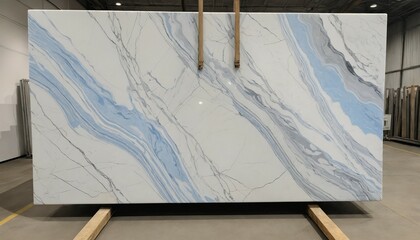 White marble with subtle blue and gray tones