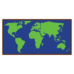 World map vector drawing. White background.
