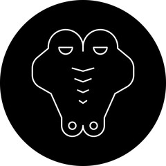 Crocodile Face icon single vector illustration