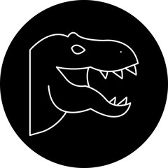 Dinosaur Face icon single vector illustration