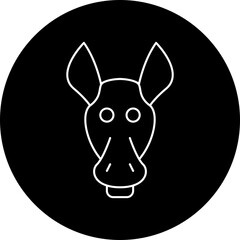 Donkey Face icon single vector illustration