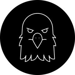 Eagle Face icon single vector illustration